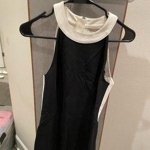 banana republic white black dress size 2